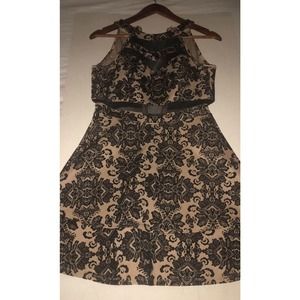 Party Dress (WORN ONLY ONCE) from Windsor with black pattern